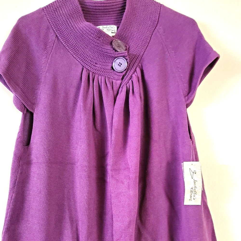 Purple cardigan